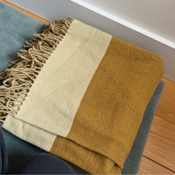 rag & bone Wool Highlands Reversible Poncho Wrap Shawl oversized Blanket Scarf - Picture 4 of 7